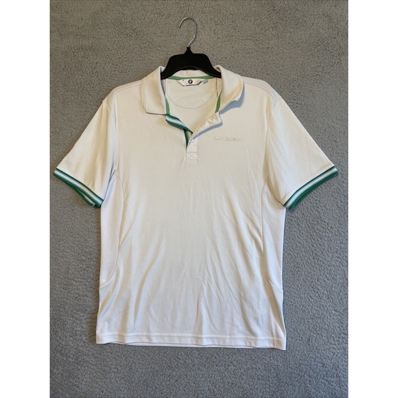 BMW Golfsport White Polo Shirt Short Sleeve Men's Size M
